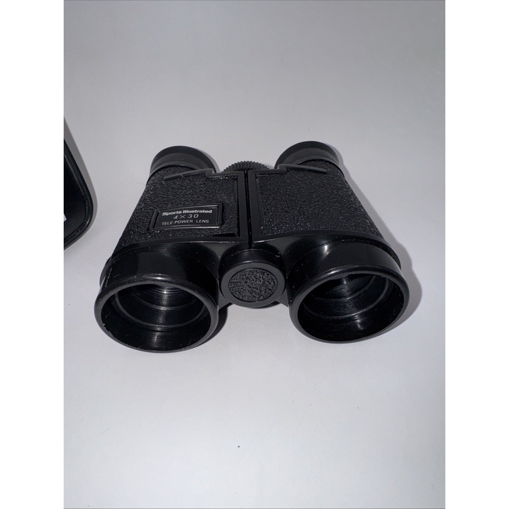Sports Illustrated 4 X 30 Tele-Power Lens Binoculars With Leather Case Vintage - Picture 3 of 6